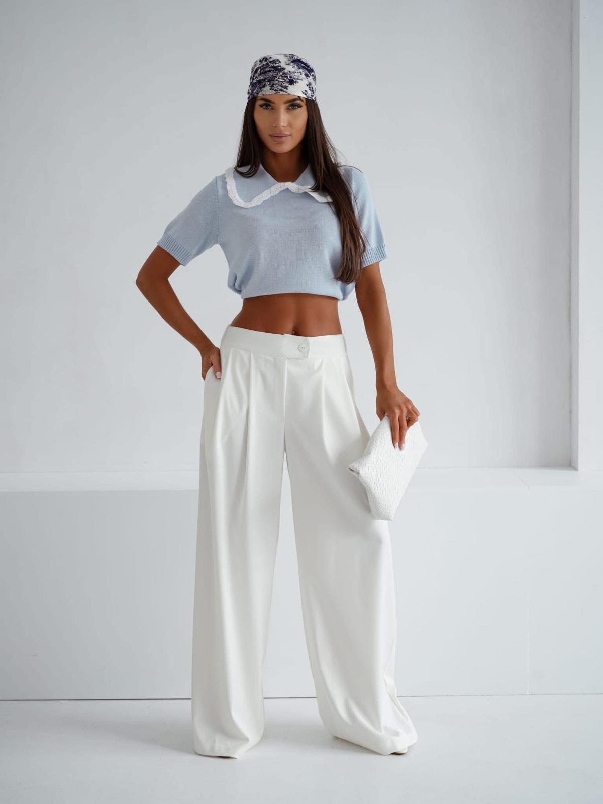 Cienki Sweterek z Kołnierzykiem Bocca Błękitny