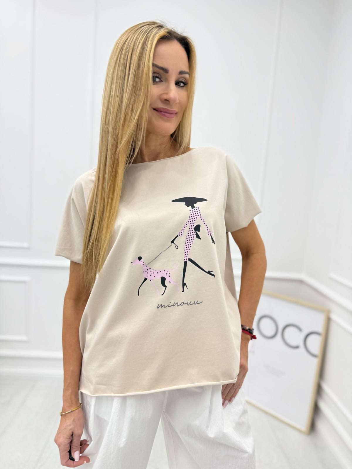 Beżowa Bluzka Agnes Minouu Dalmatyńczyk