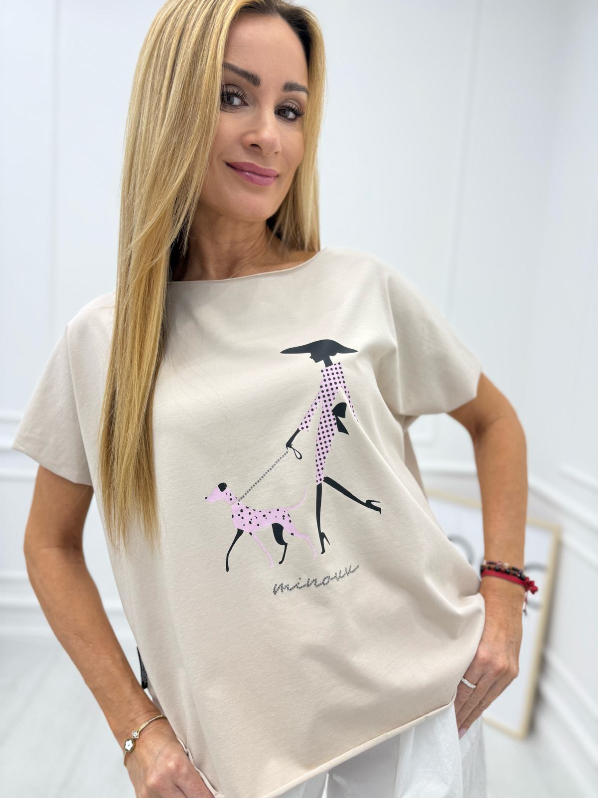 Beżowa Bluzka Agnes Minouu Dalmatyńczyk