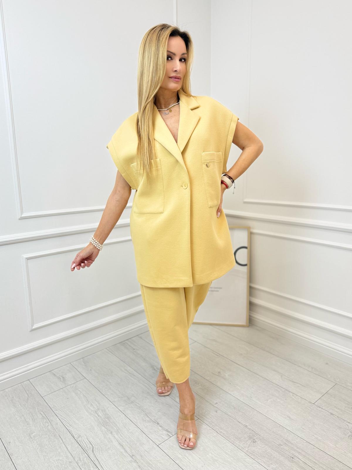 Damska Marynarka Kamizelka Bez Rękawów BLM