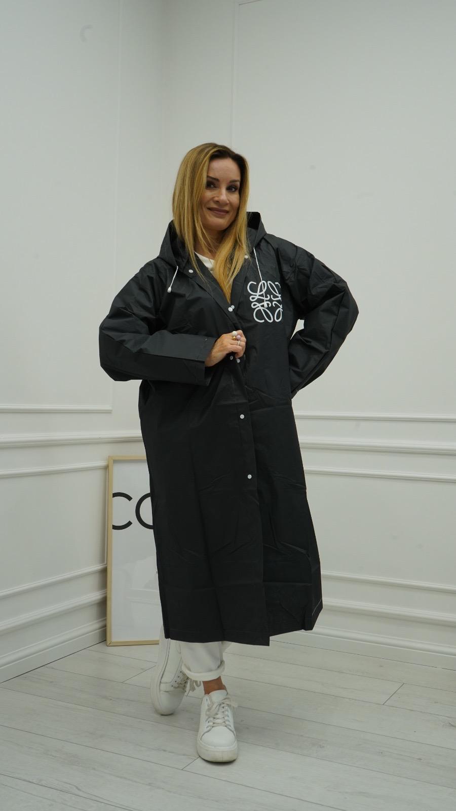 Płaszcz Przeciwdeszczowy Celin Czarny 