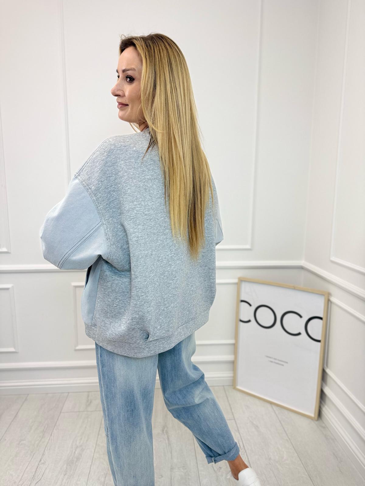 Narzutka / Kurtka Jeansowa z Bawełnianym Tyłem