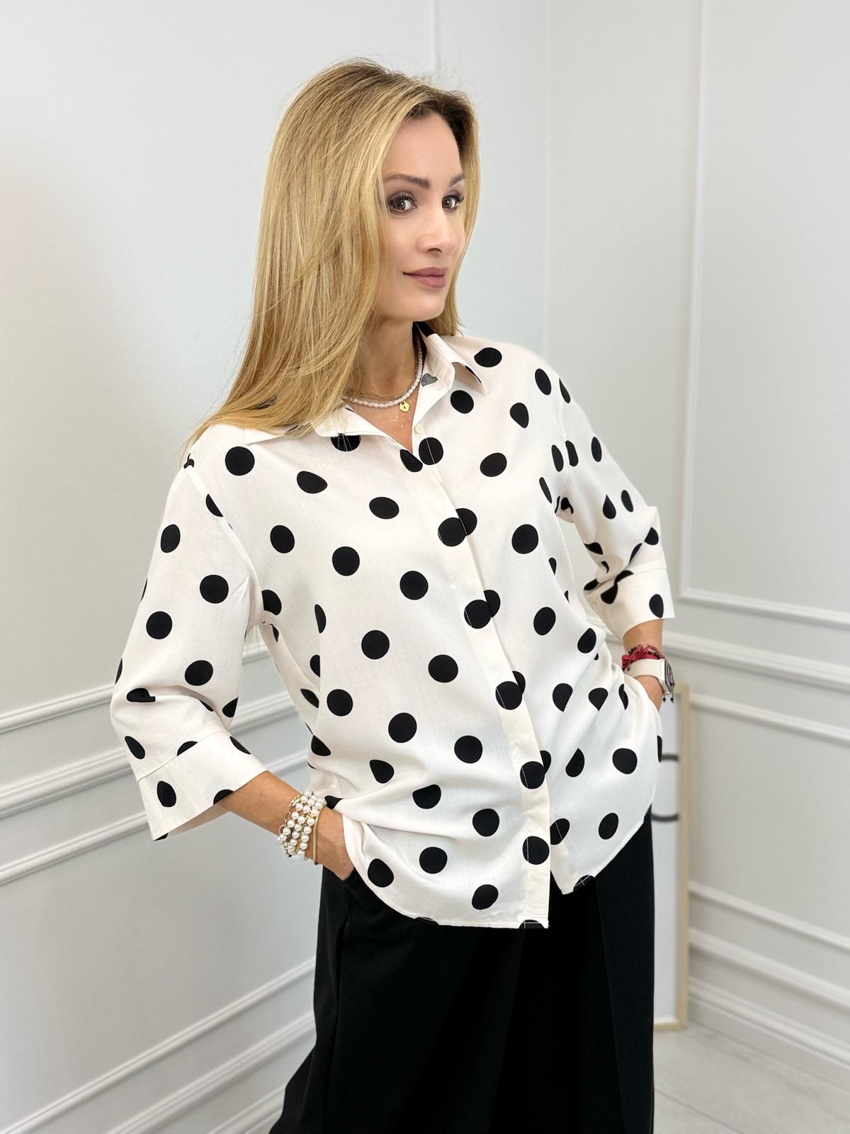 Klasyczna Koszula w Groszki Elegancka