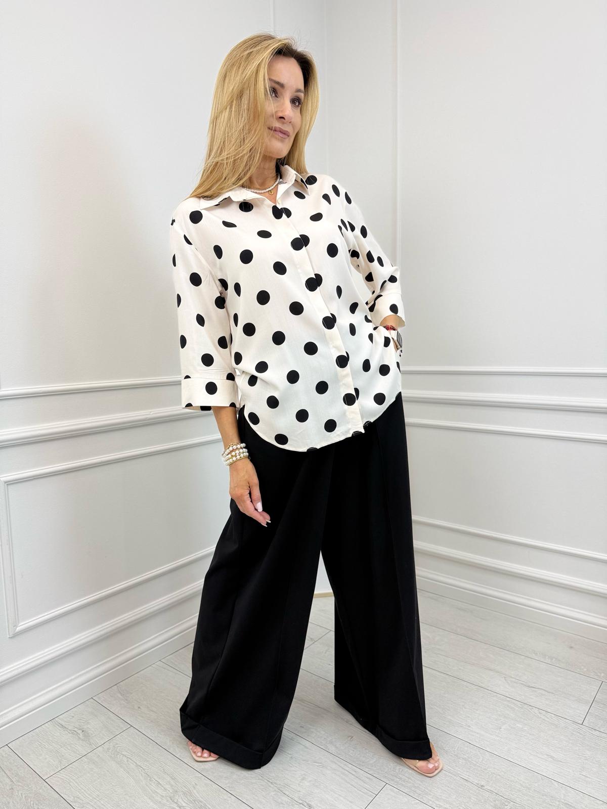 Klasyczna Koszula w Groszki Elegancka