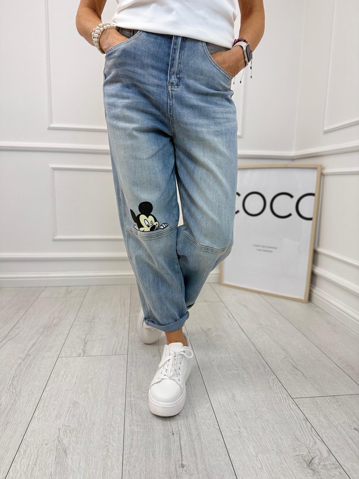 Jeansy z Myszką Miki 