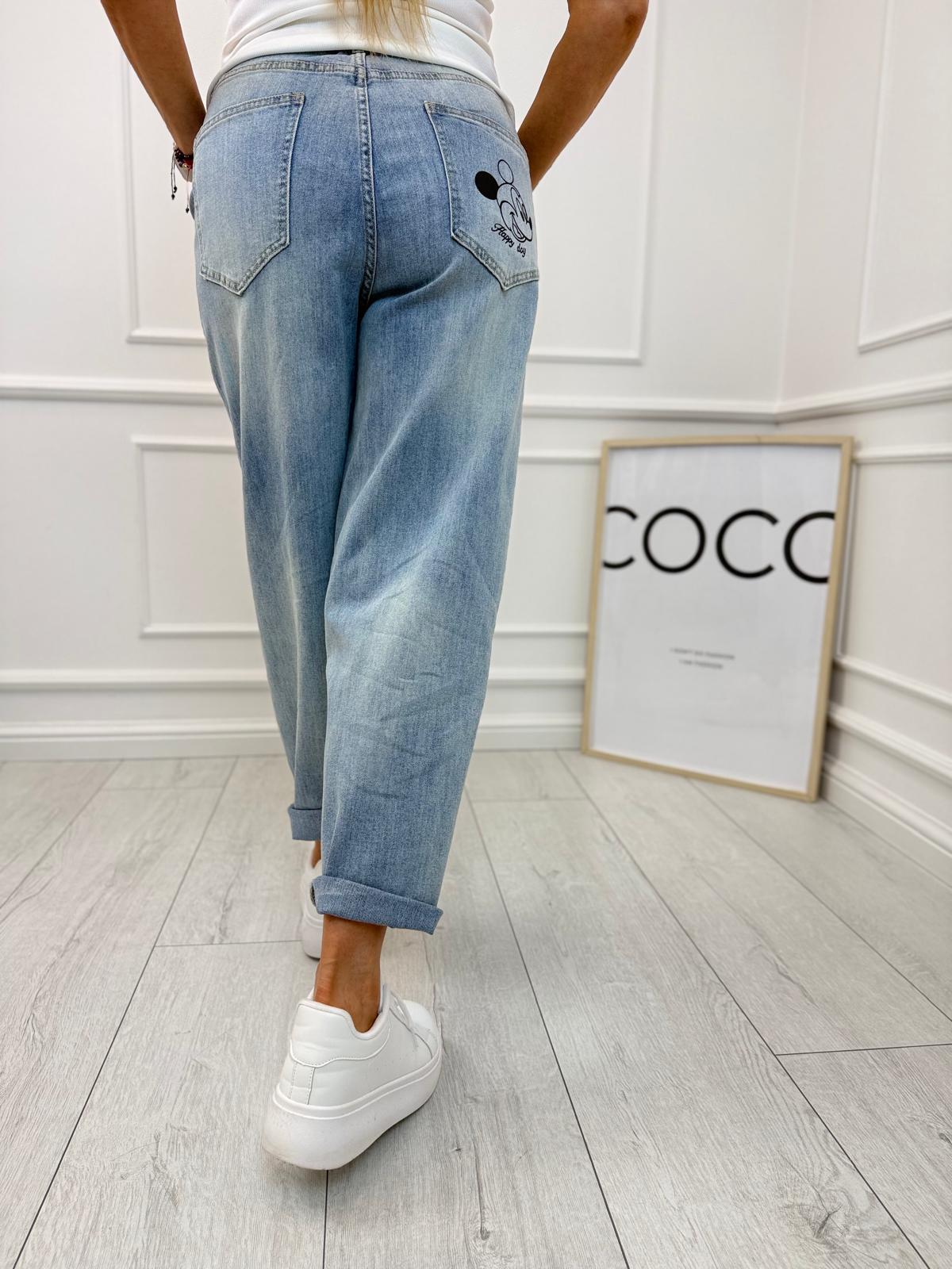 Jeansy z Myszką Miki 