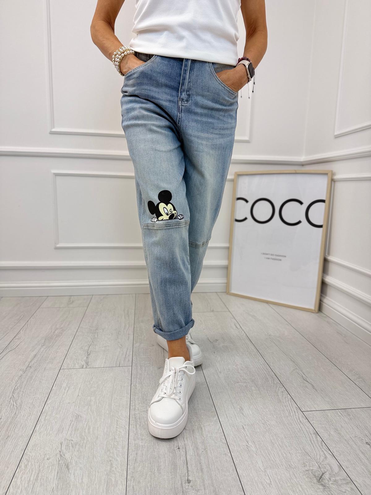 Jeansy z Myszką Miki 