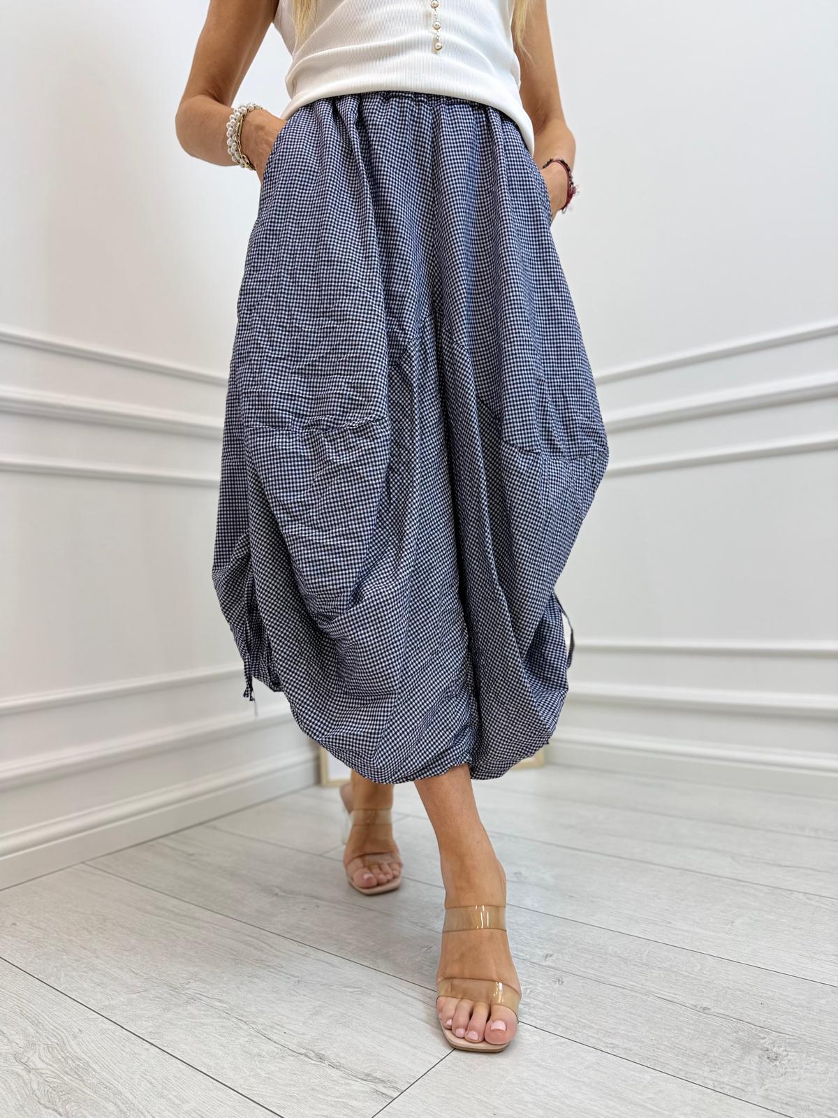 Luźne Spódnico Spodnie Granat