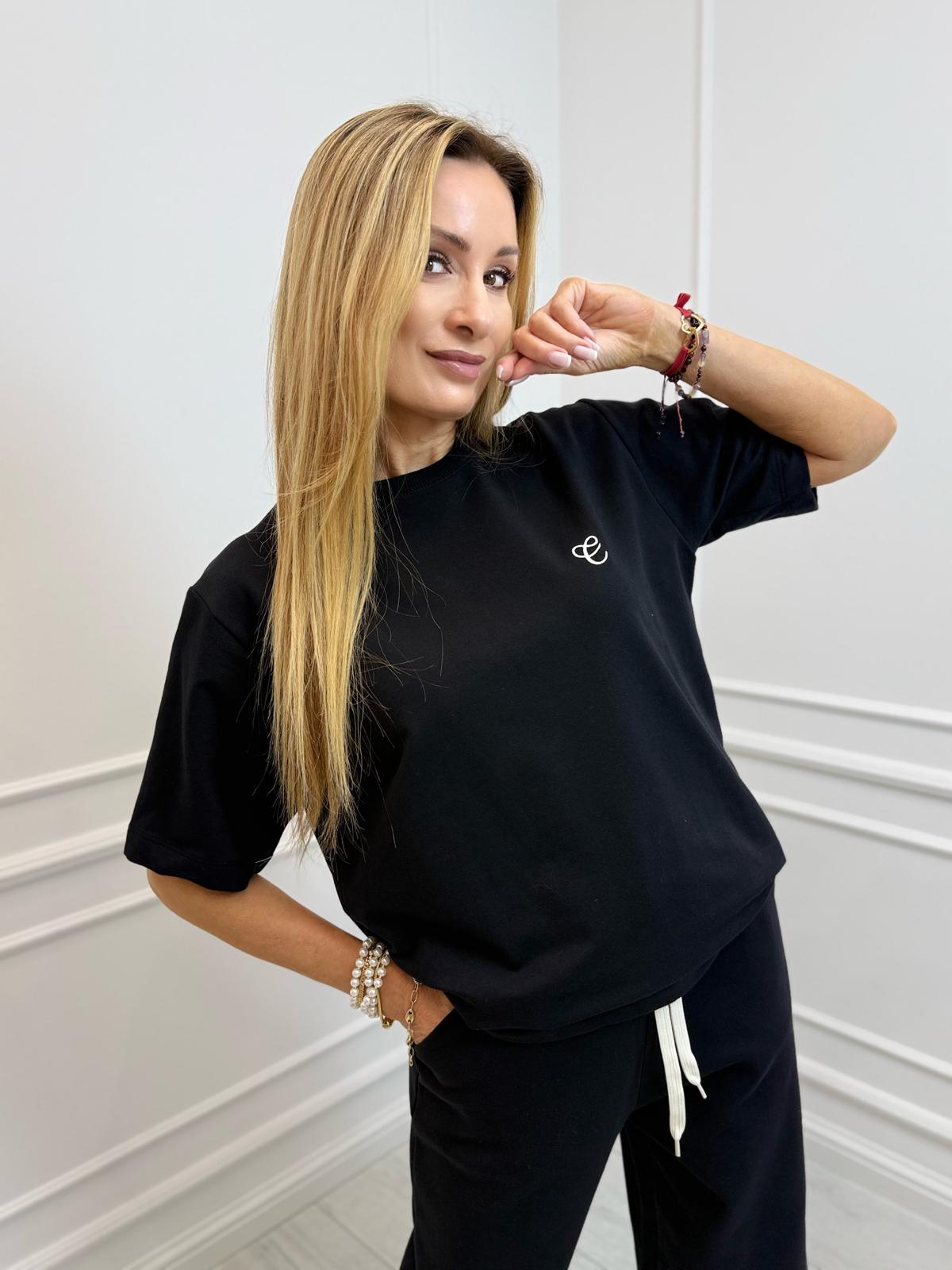 Czarna Klasyczna Bluzka Colette