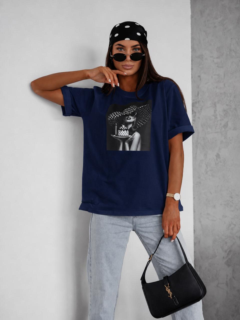 Bluzeczka T-shirt BOCCA Kobieta w Kapeluszu Granatowa 