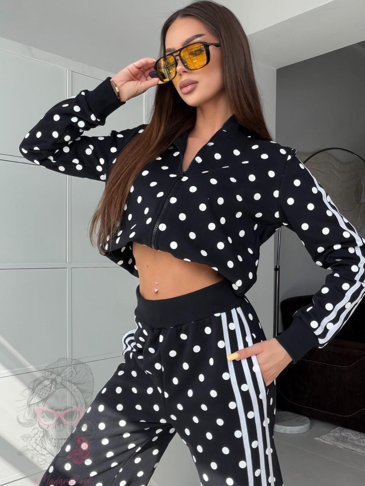  Dres w Grochy MILLAGRO Czarno Biały