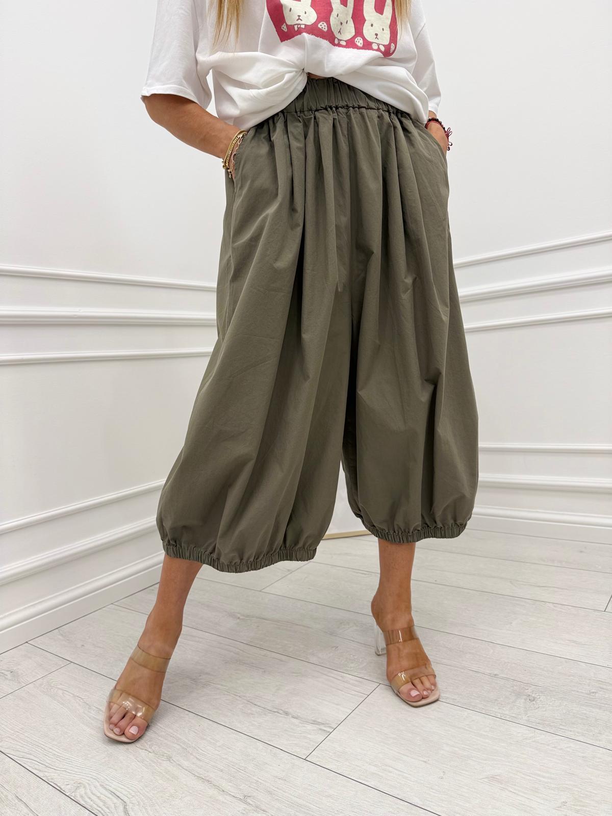 Spodnie Balloon Casual Khaki