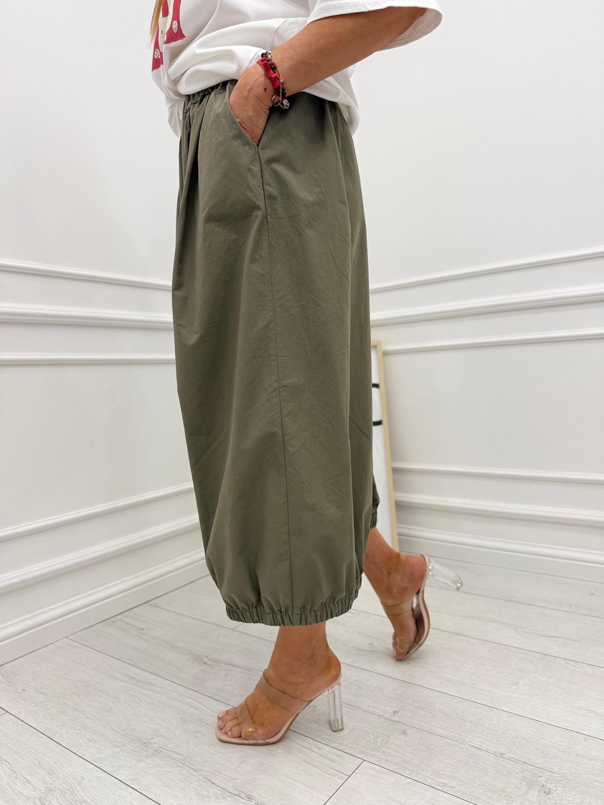 Spodnie Balloon Casual Khaki