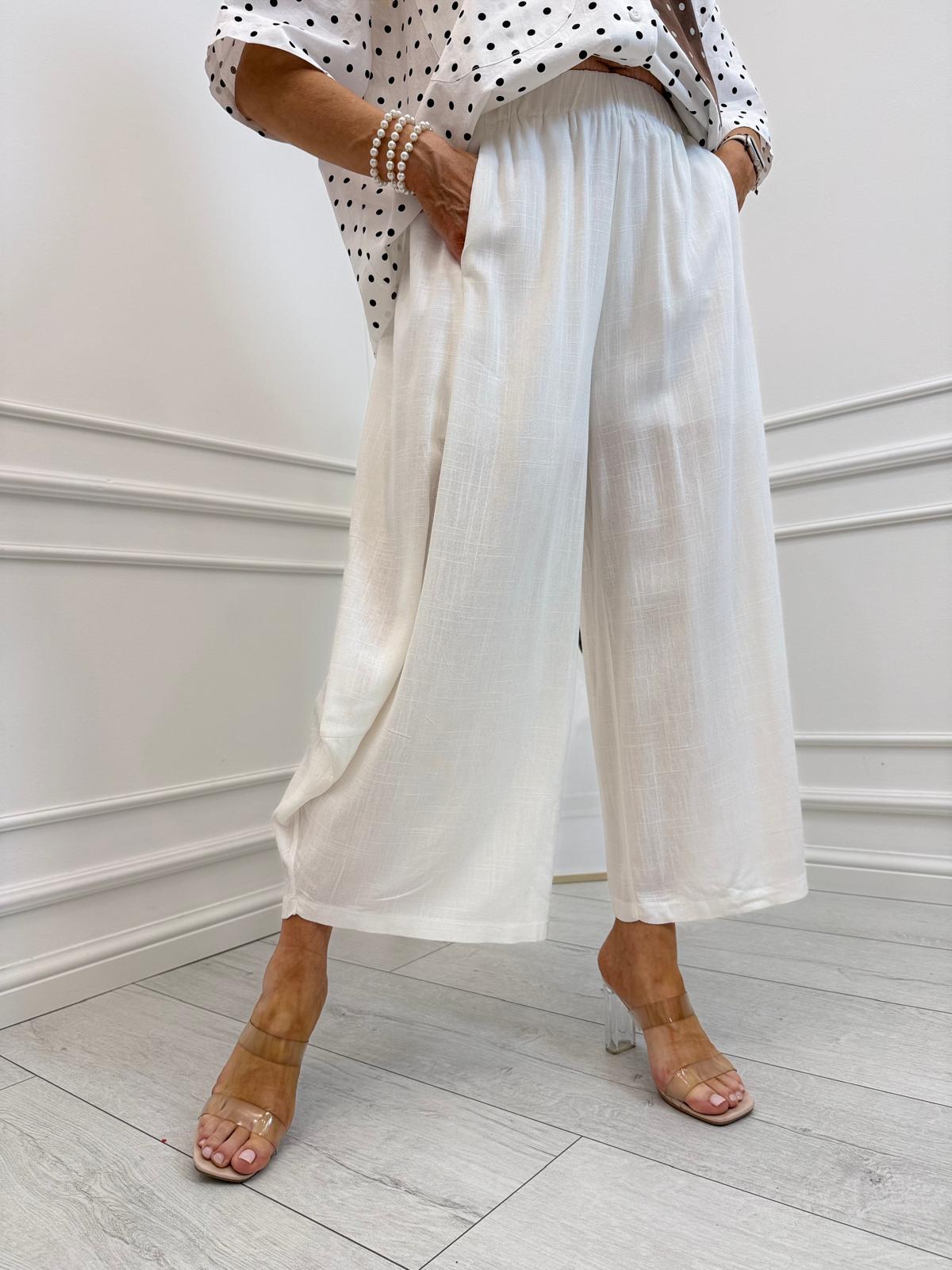 Spodnie Palazzo Comfort White