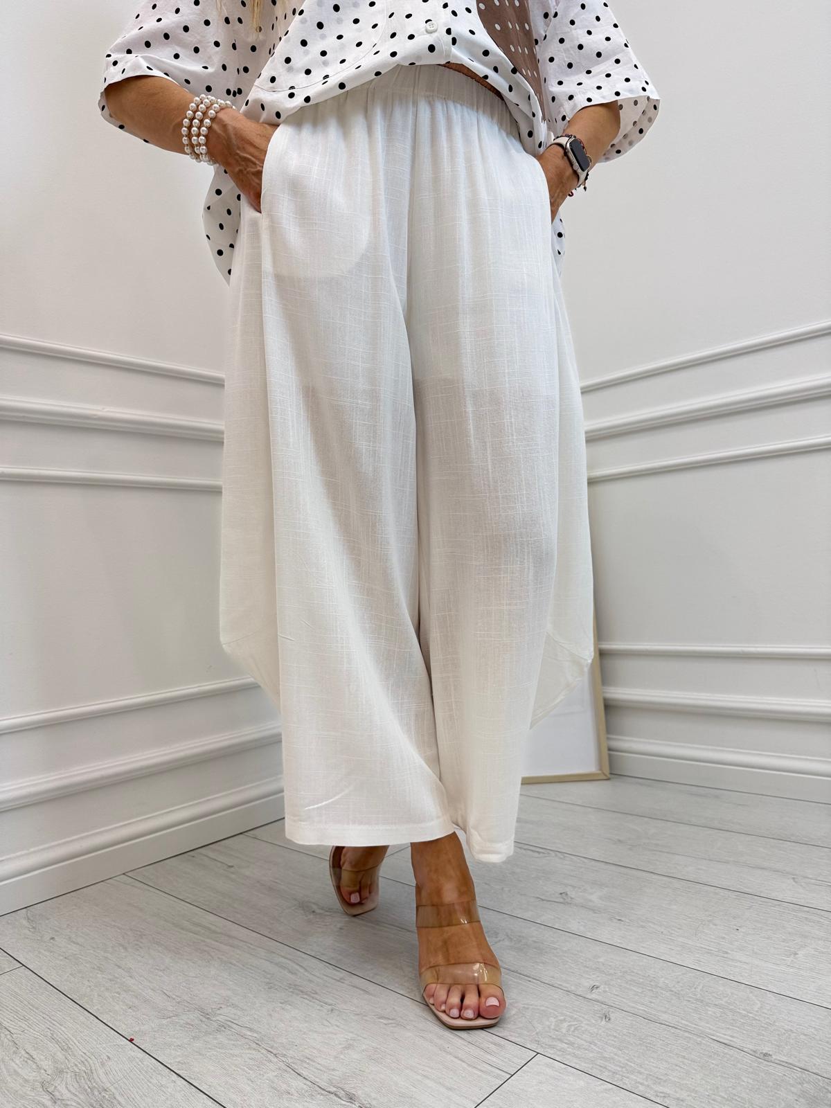 Spodnie Palazzo Comfort White