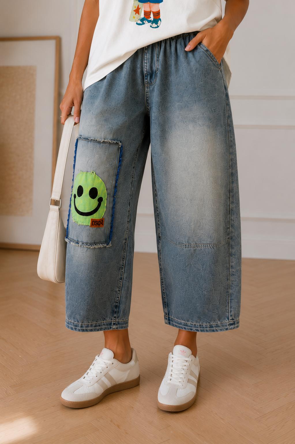 Spodnie Jeansowe Emoji