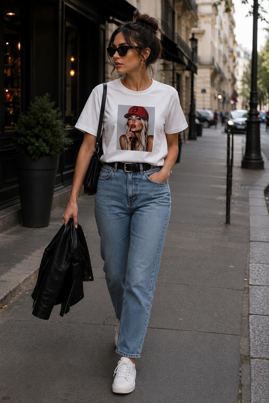 T-shirt BOCCA Bejsbolówka Biała