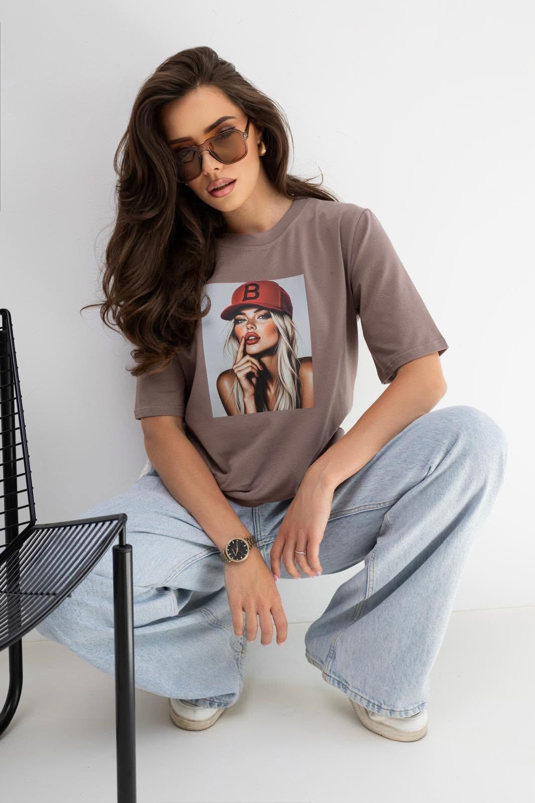 T-shirt BOCCA Bejsbolówka Cappuccino