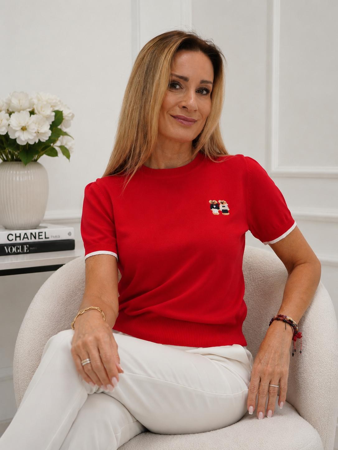 Sweterek Premium Teddy Czerwony🧸 