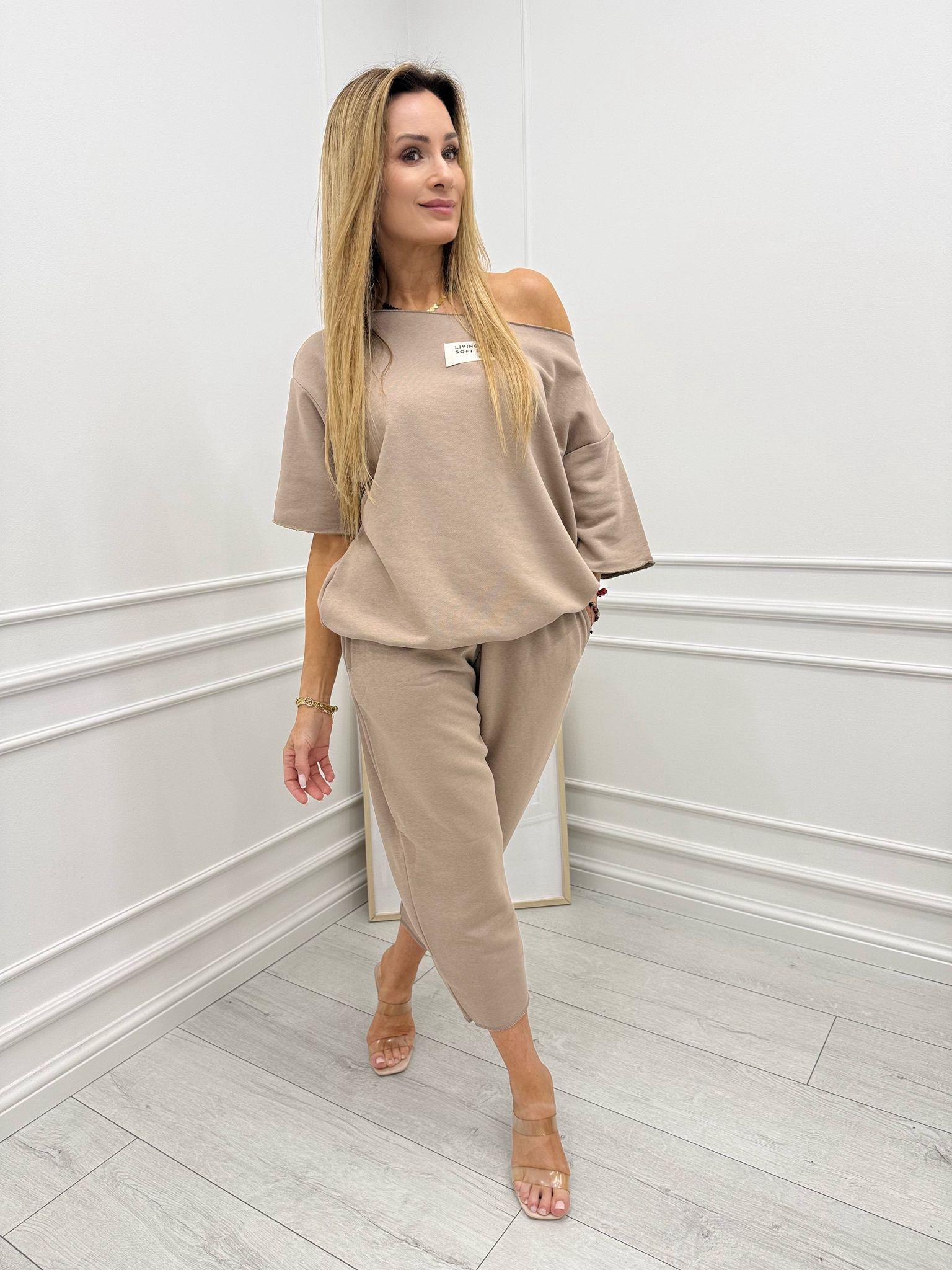 Bluzka COLET by BLM Bawełna Pętelkowa Cappuccino 