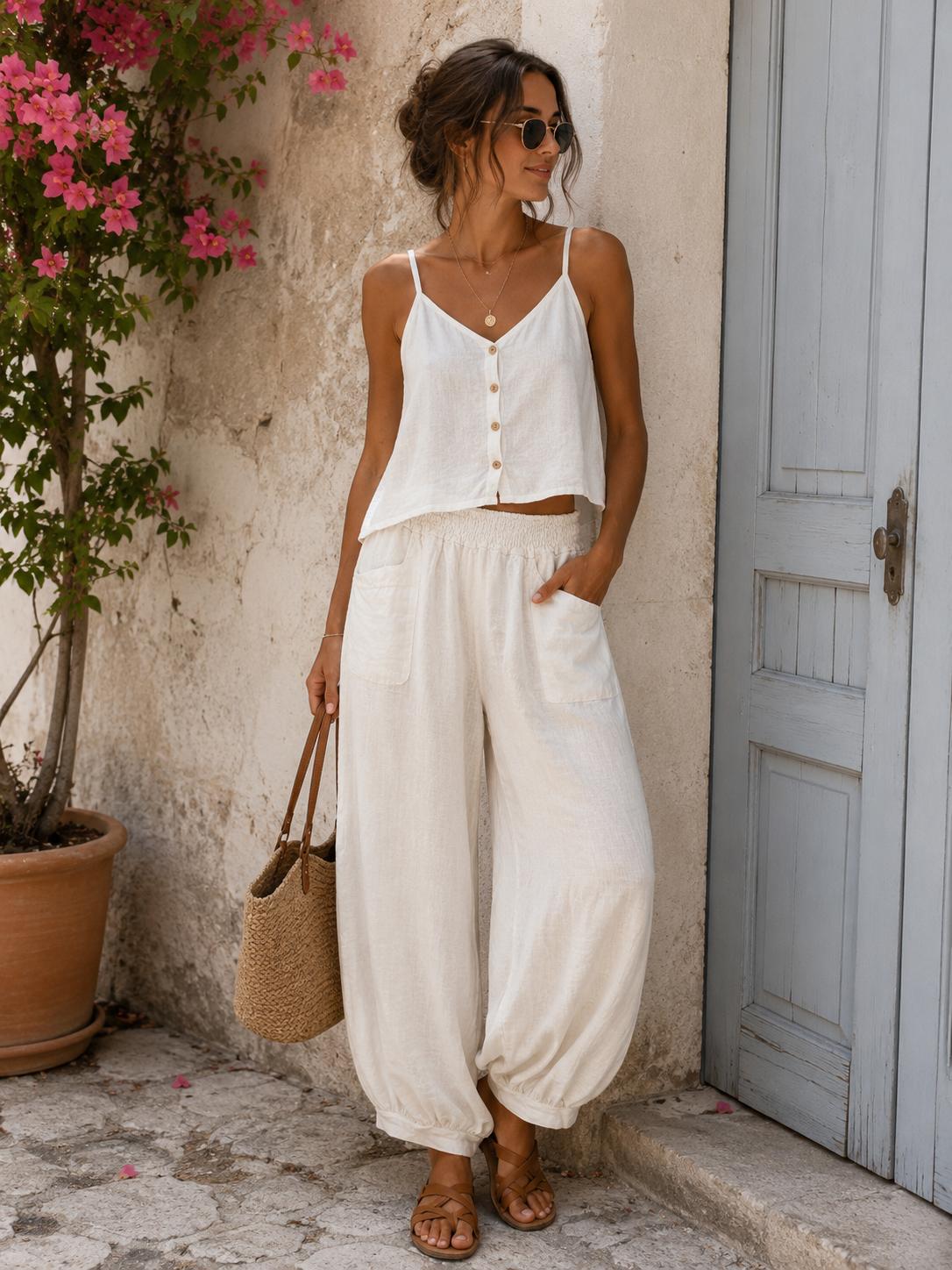 Lniane spodnie Summer Breeze Wiya Burro