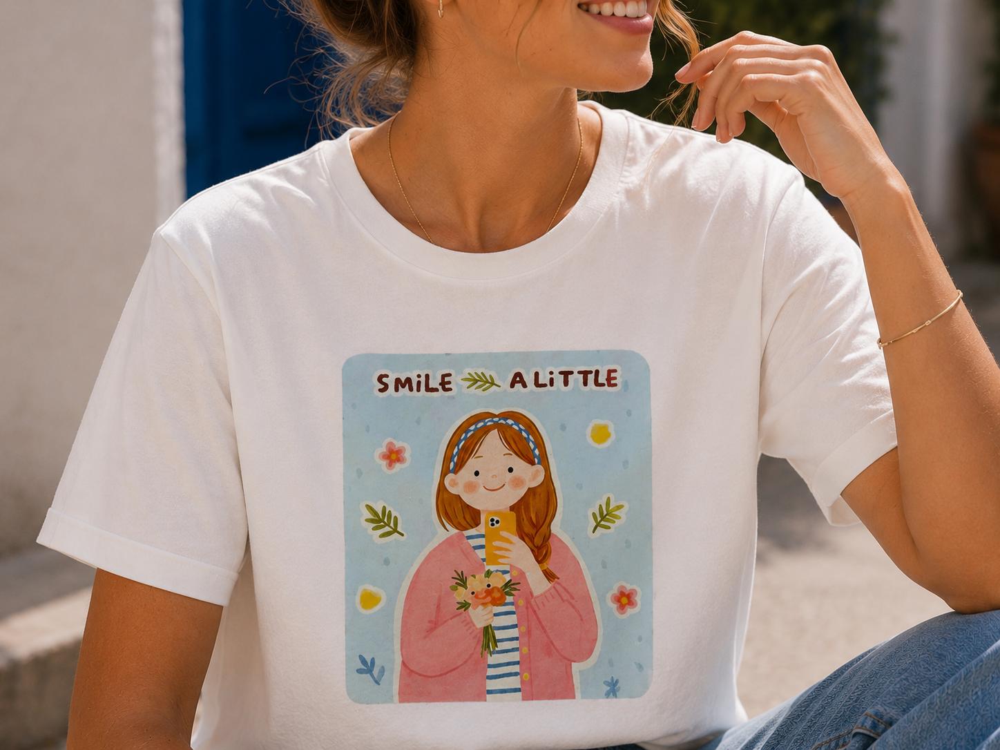 Biała Bluzka T-shirt z Aplikacją