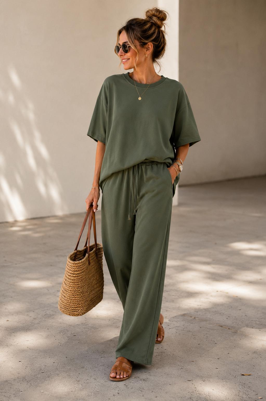 Komplet Dresowy Wiya Khaki