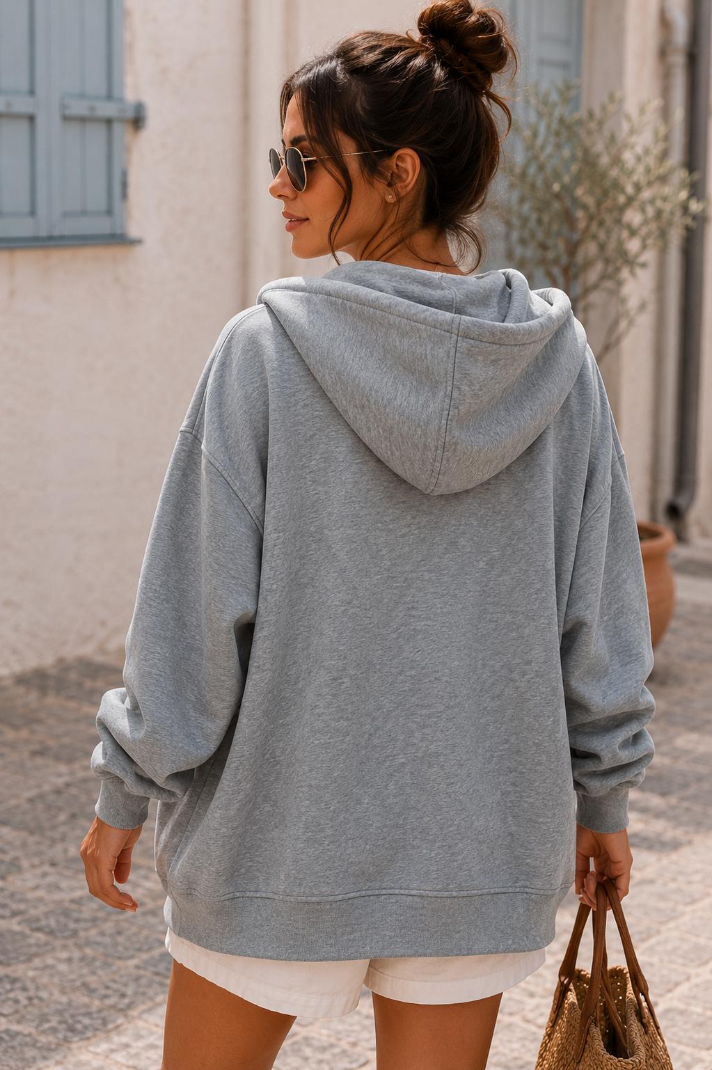 Bluza Rozpinana z Kapturem JOY Szara