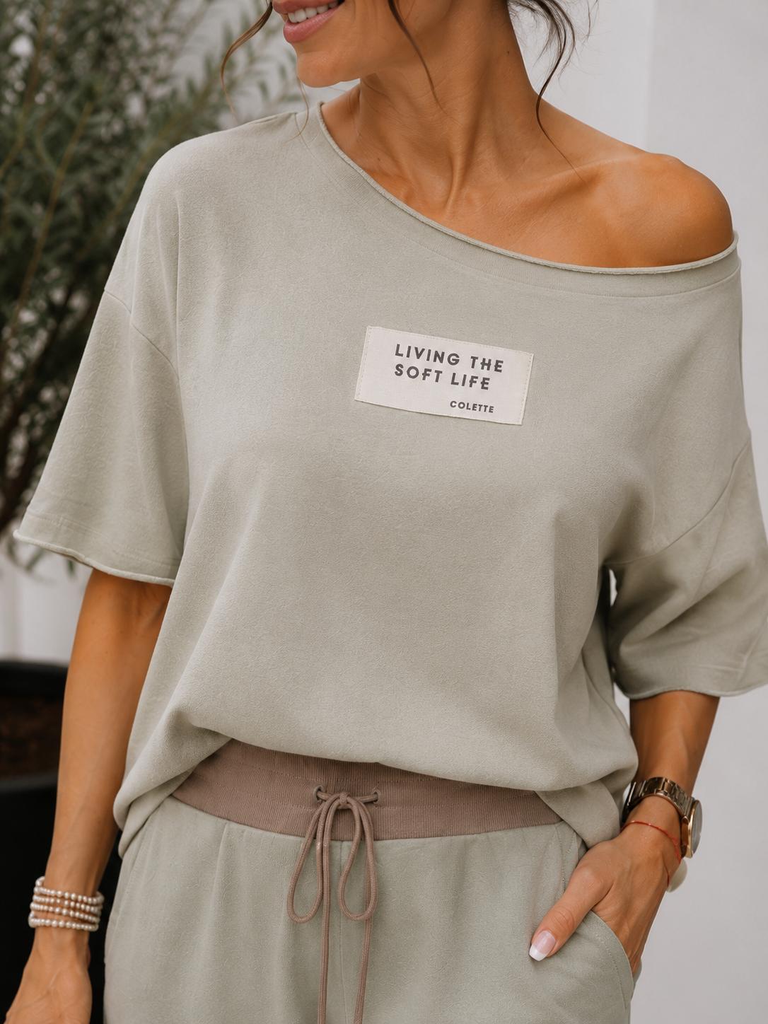 Bluzka COLET by BLM Bawełna Pętelkowa Groszek