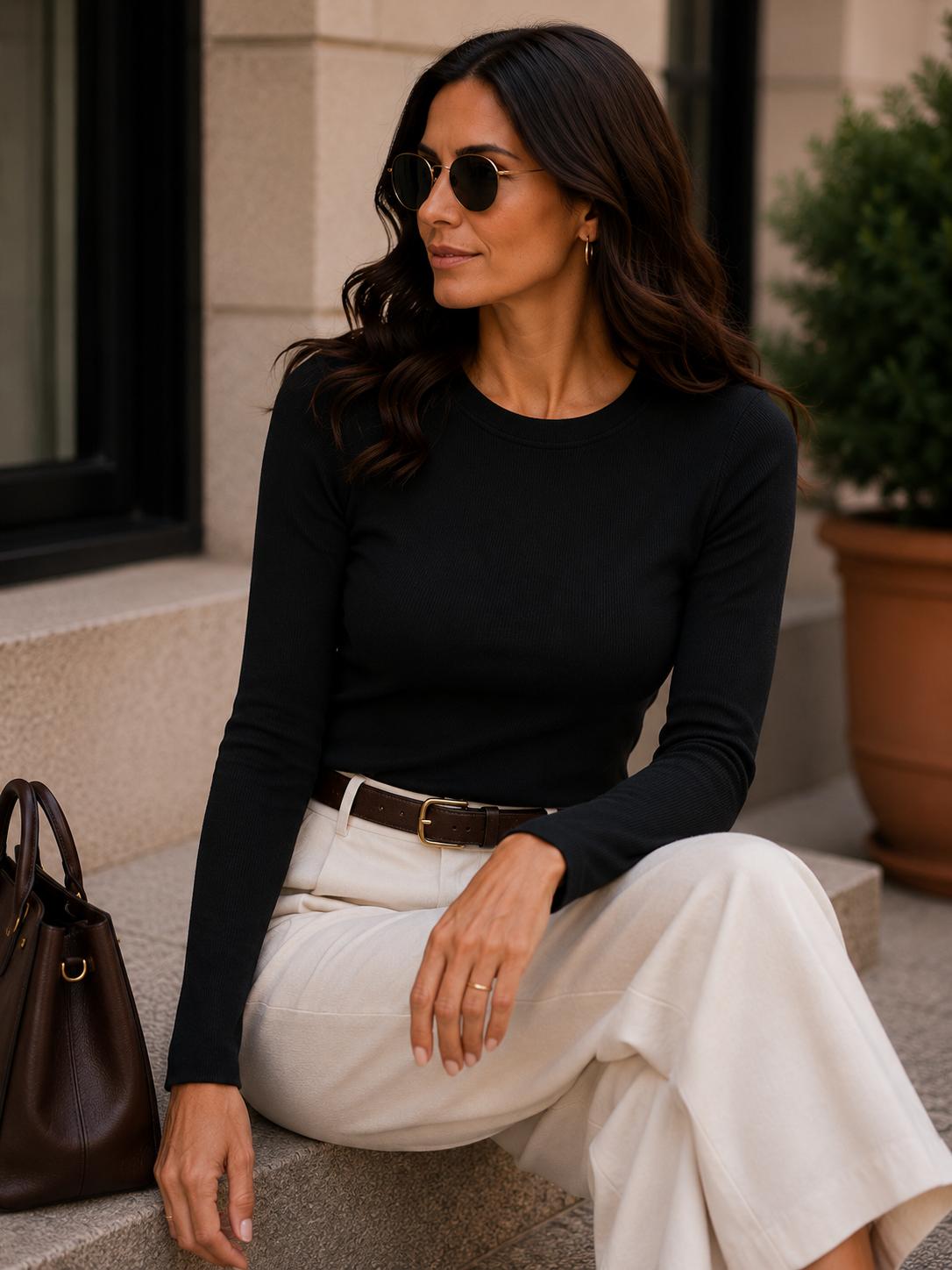 Bluzka Basic BOCCA Czarna