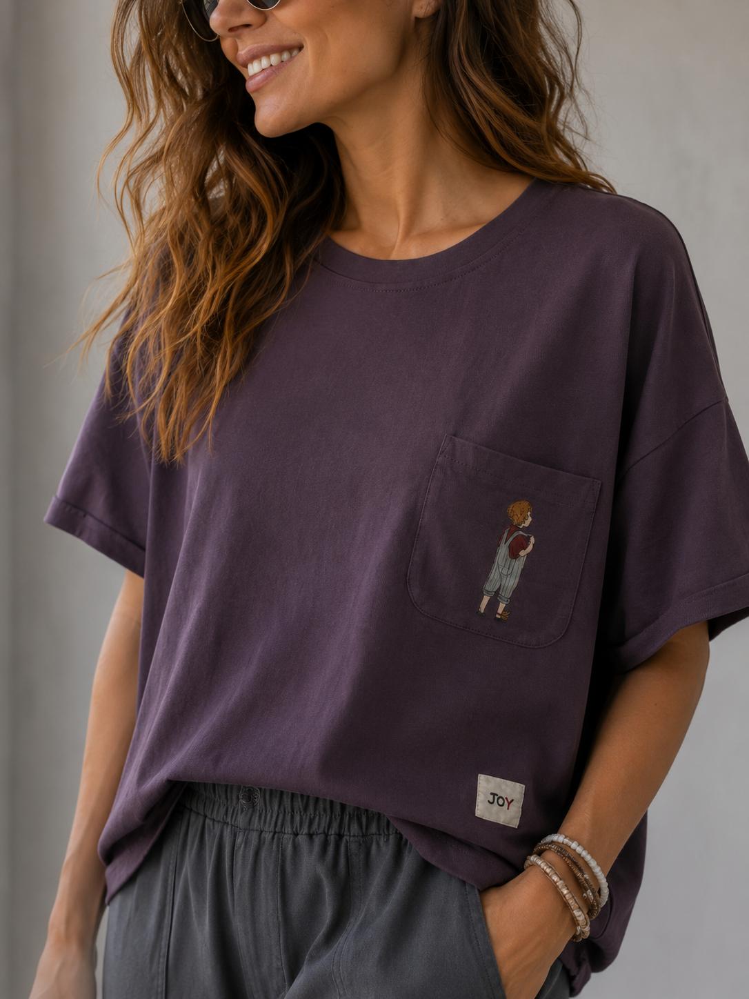 Śliwka Bluzka T-shirt JOY 