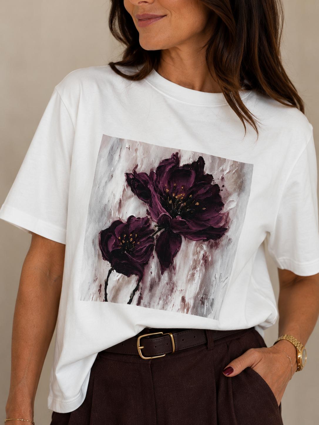 T-shirt BOCCA z Kwiat Śmietana 
