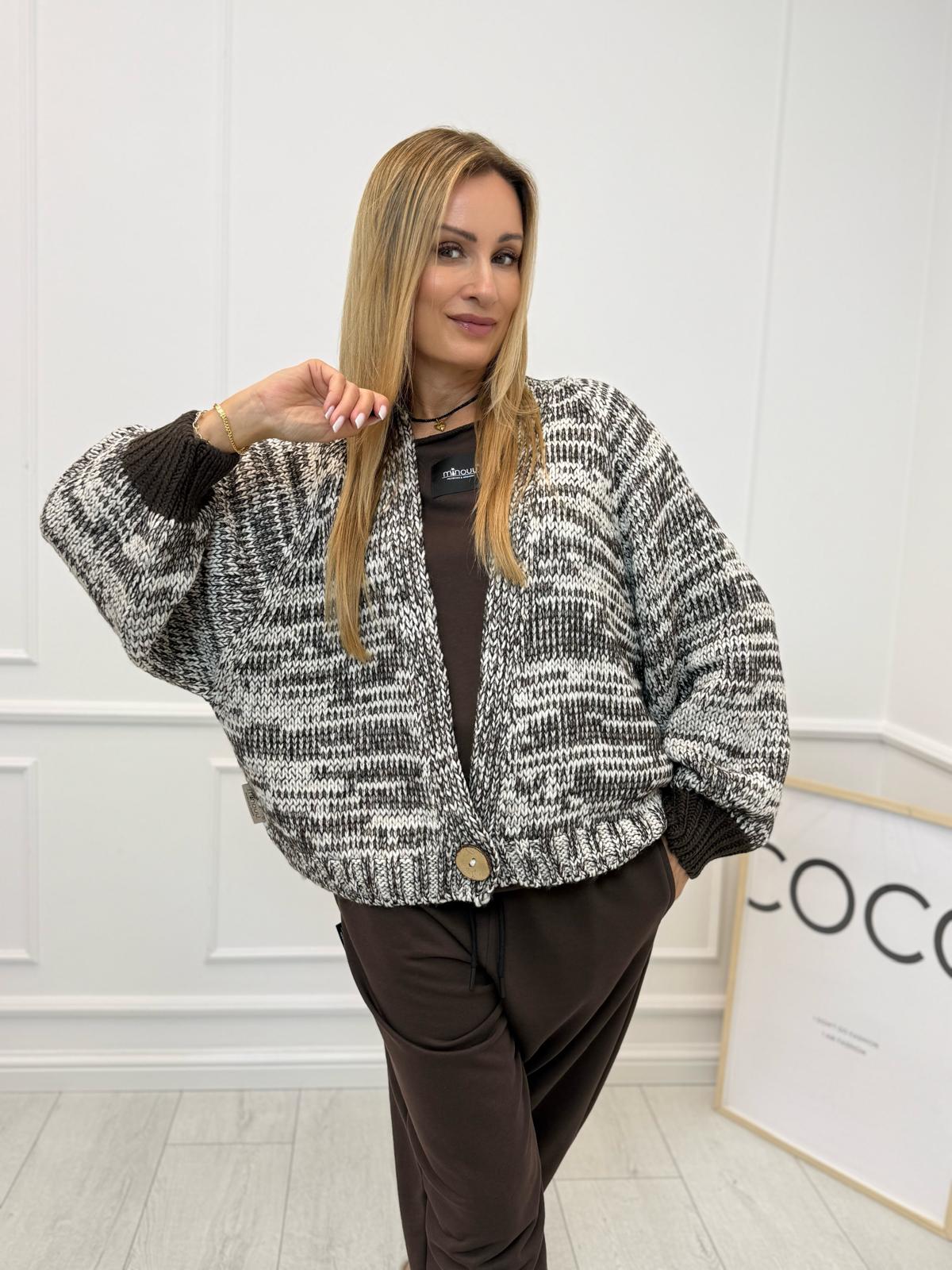 Sweter Kardigan Minouu Czekolada