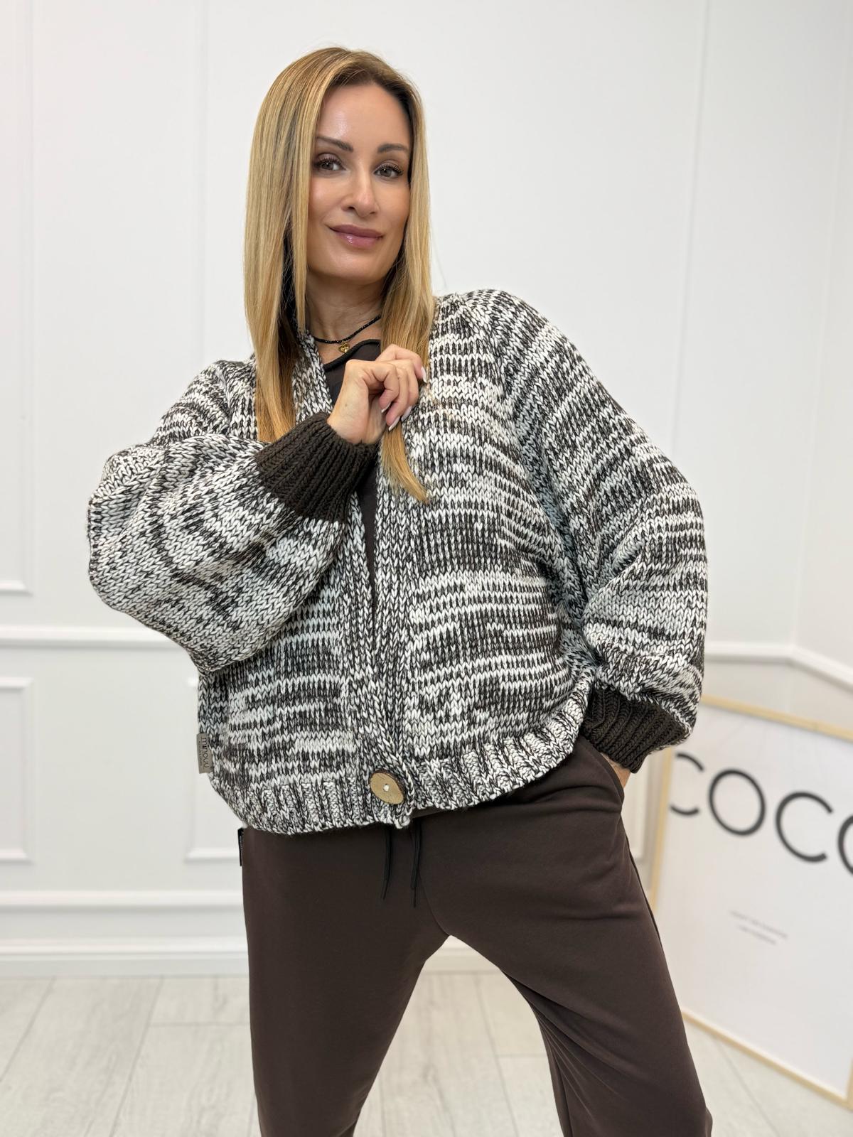 Sweter Kardigan Minouu Czekolada