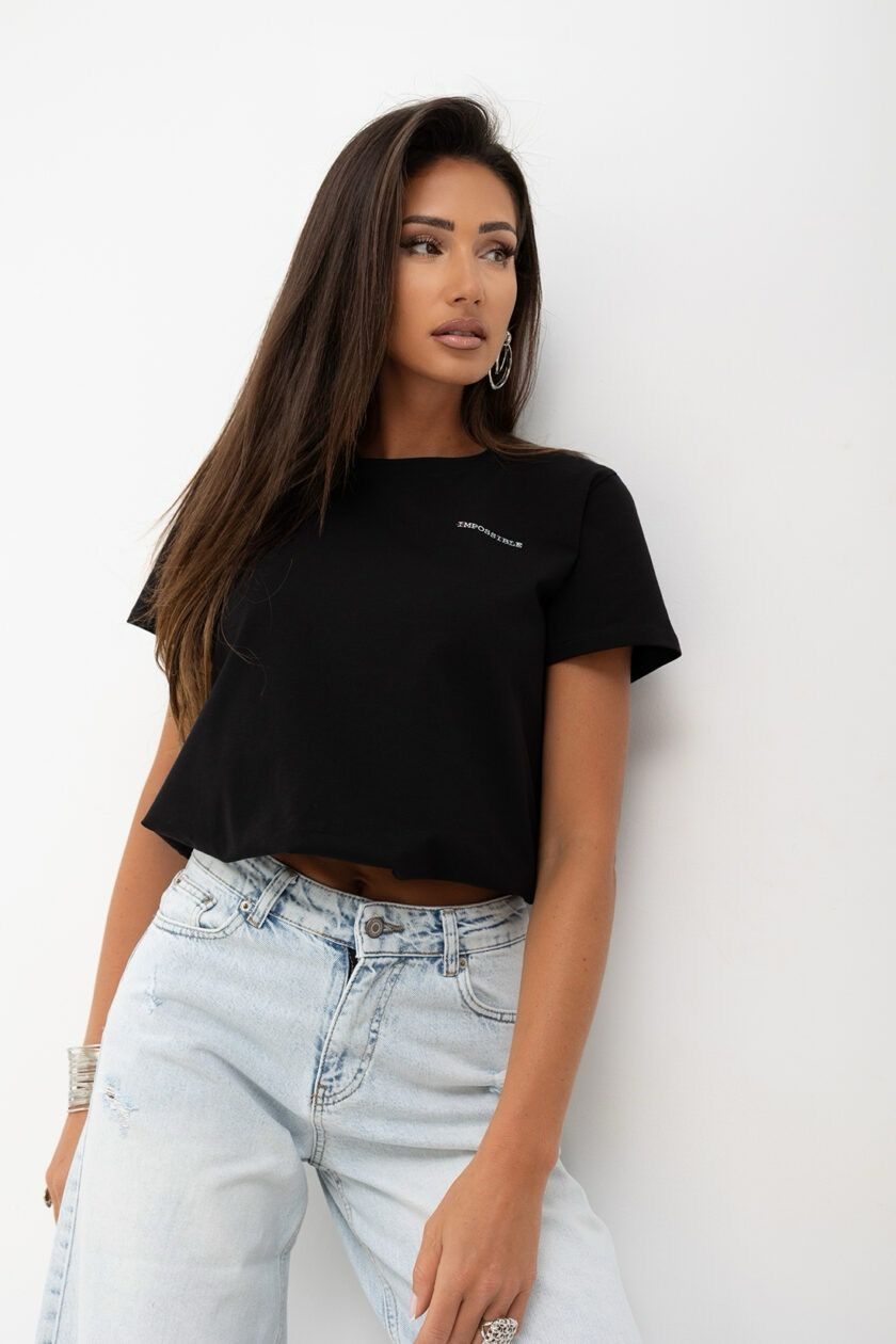 Damski T-Shirt Miss City Official Hate Love (czarny)