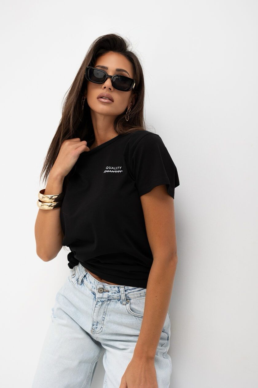 Damski T-Shirt Miss City Official Quality (czarny)