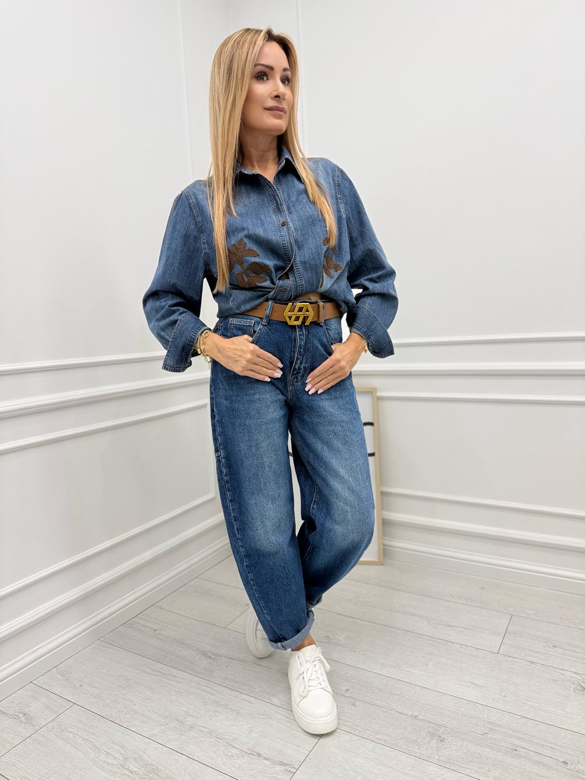 Jeansy Urban Banana Fit UiUj Granatowe