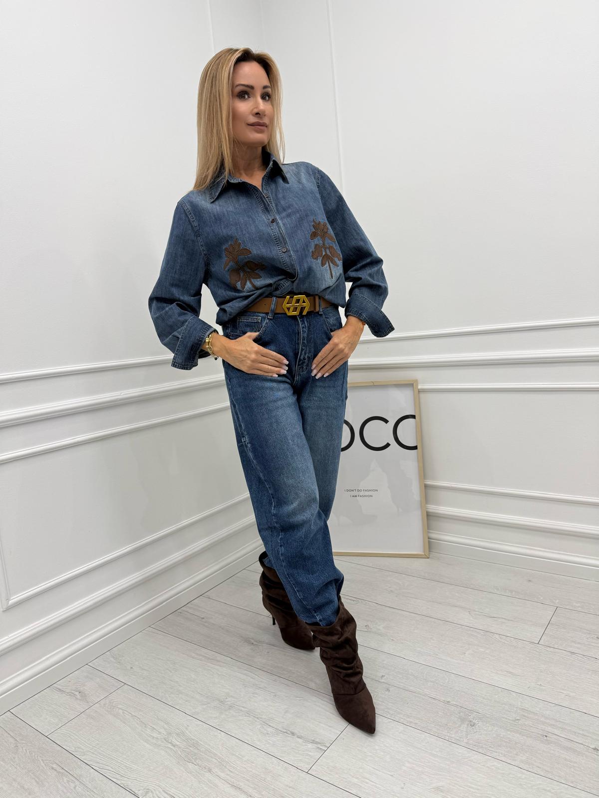 Jeansy Urban Banana Fit UiUj Granatowe