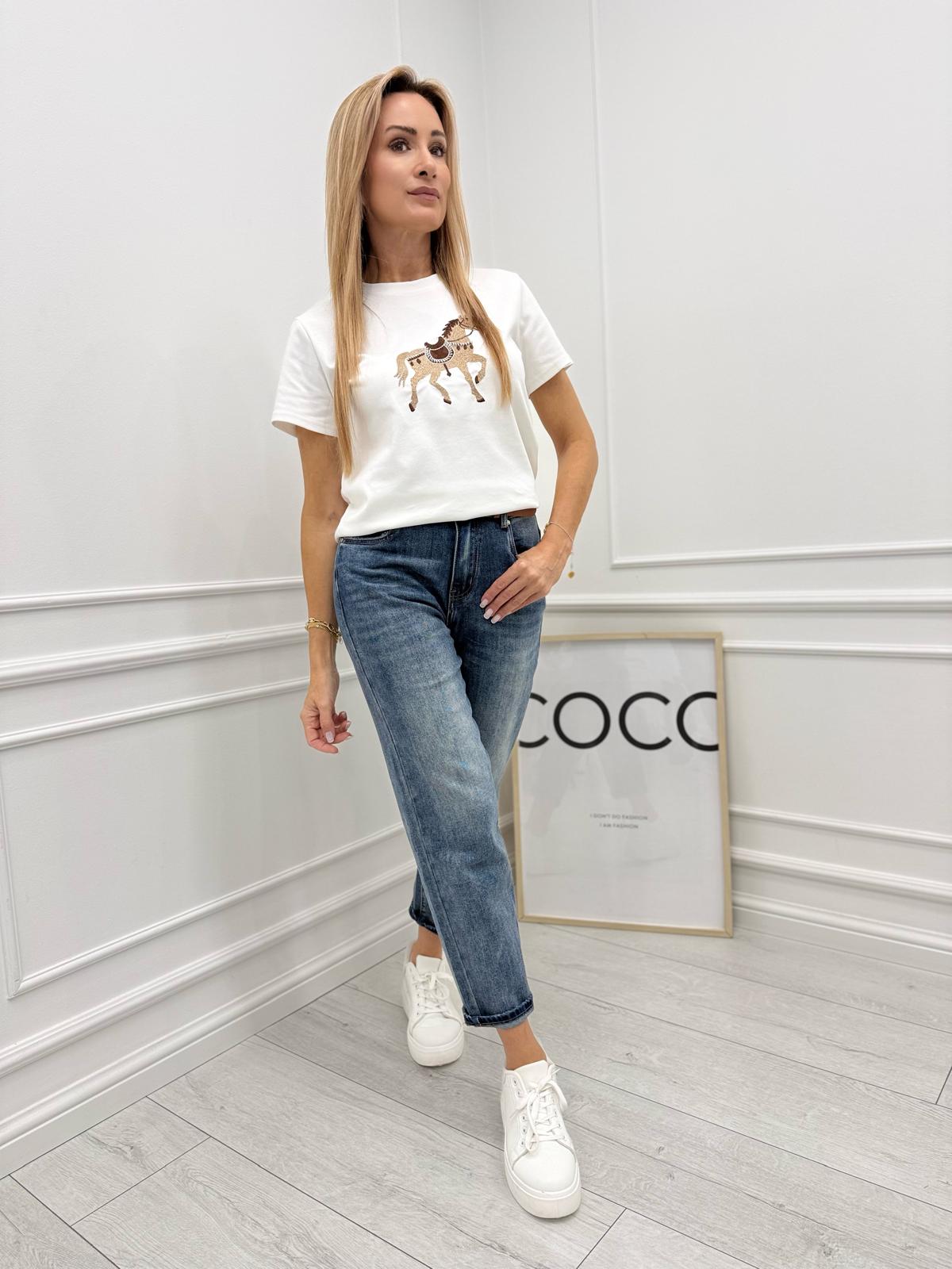 Jeansy DESIGNER Urban Skater Fit z Paskiem