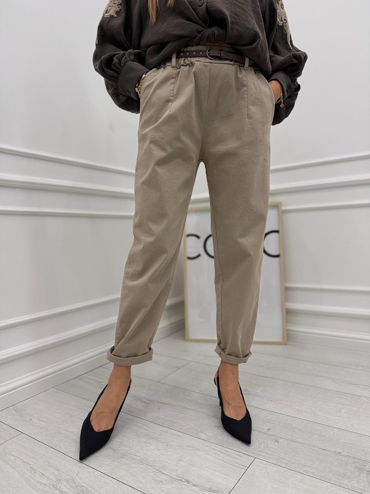 Spodnie Beige Comfort z Paskiem 🤎
