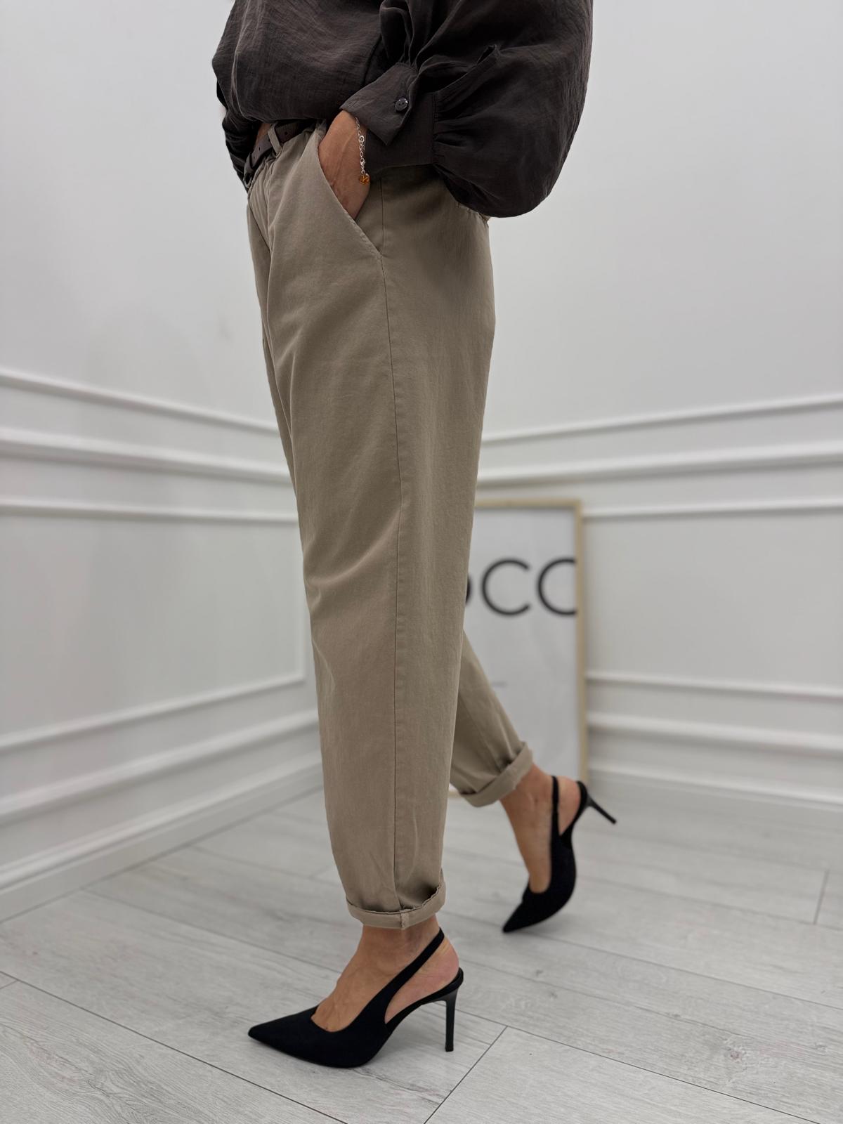 Spodnie Beige Comfort z Paskiem 🤎