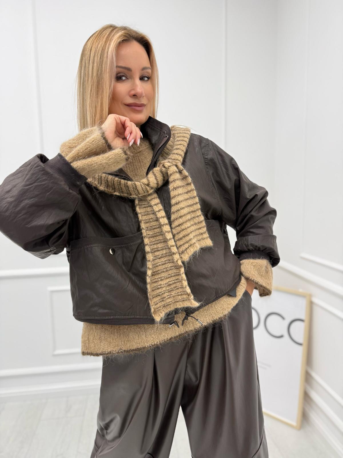 Kurtka z ekoskóry Crinkle Urban