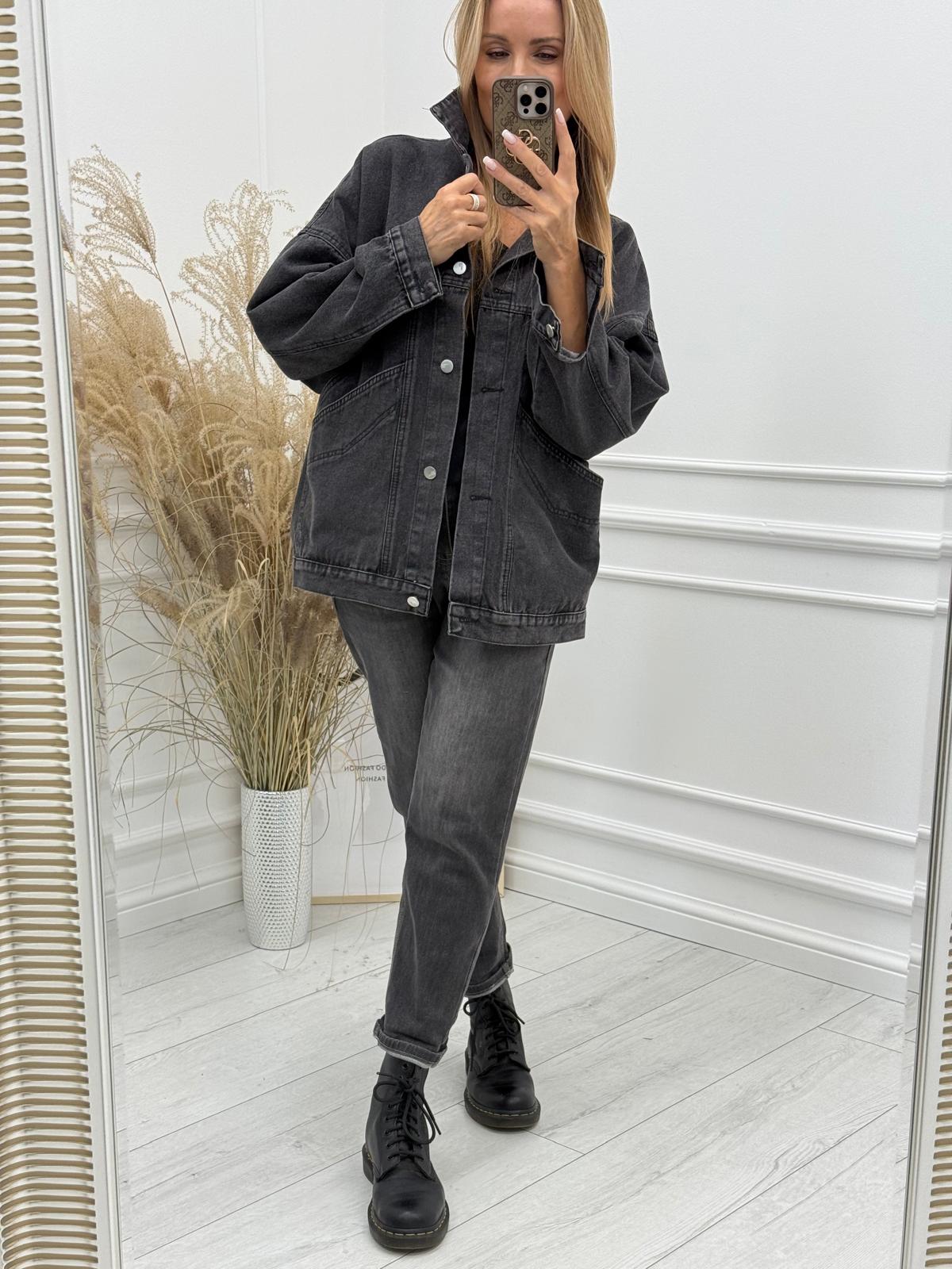 Kurtka jeansowa Oversize Washed Black