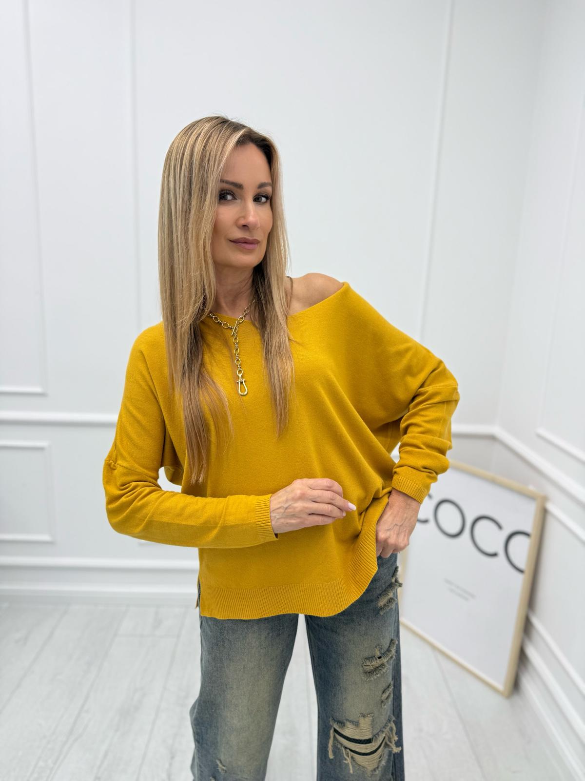 Sweter Wiskozowy Soft Touch Kolor Dyniowy