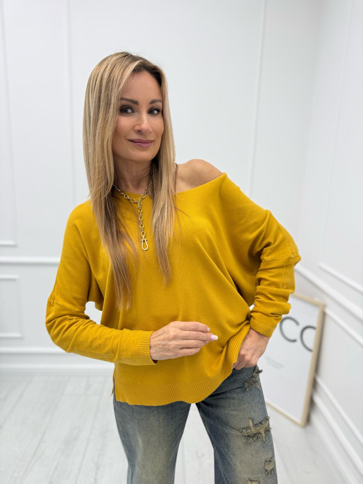 Sweter Wiskozowy Soft Touch Kolor Dyniowy