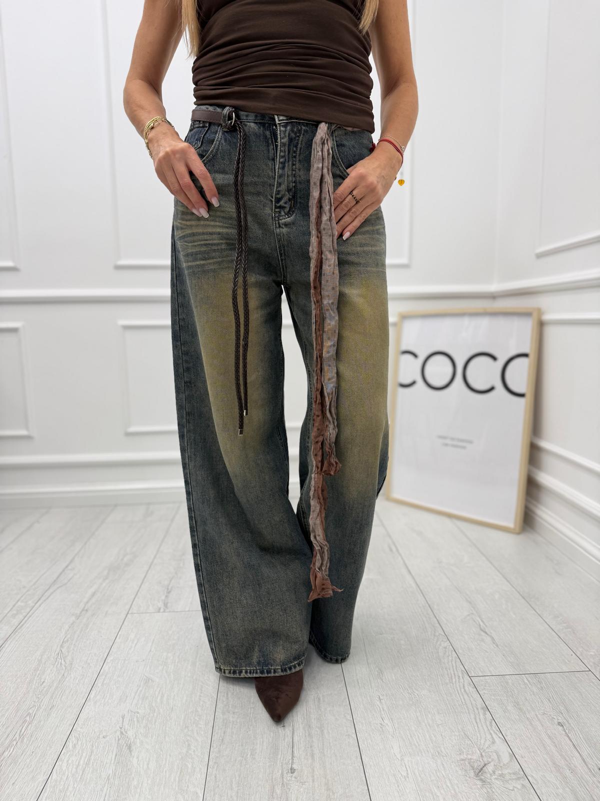 Jeansy Golden Vintage z paskiem