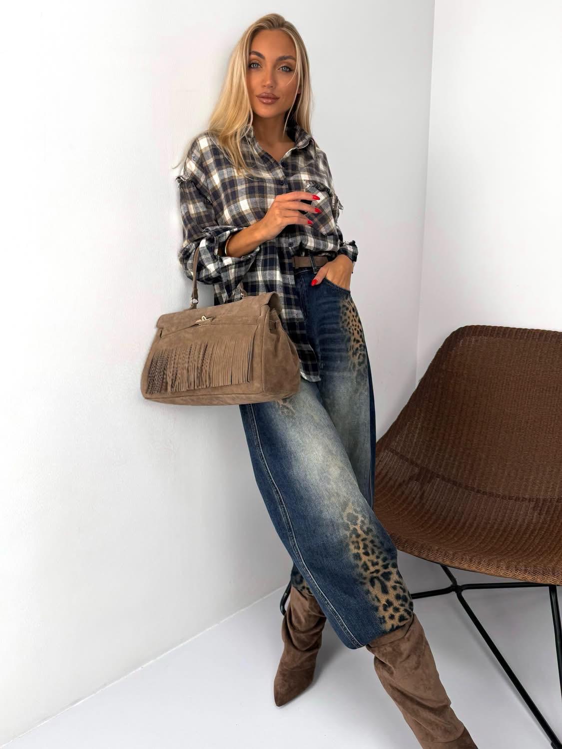 Jeansy Wild Panther Ciemny Jeans