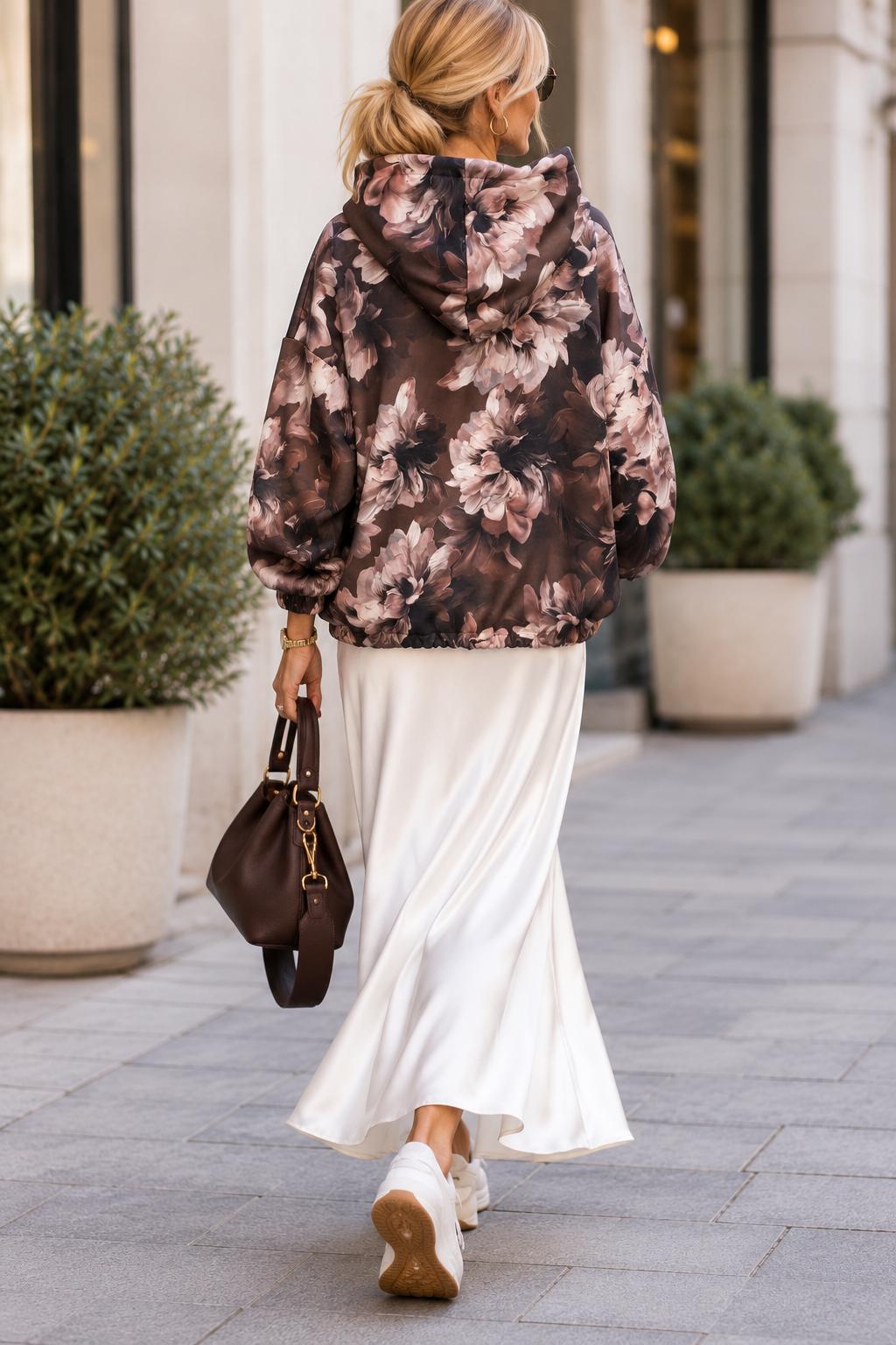 Bluza Me & You  Flower MOCHA 