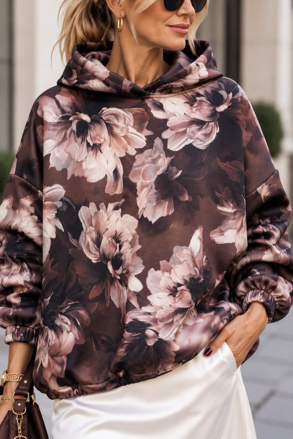 Bluza Me & You  Flower MOCHA 
