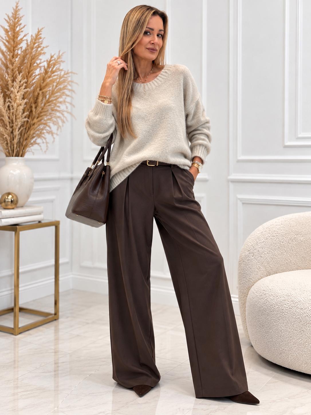 Sweter PREMIUM ANGORA 55% PREMIUM 55% Beżowy